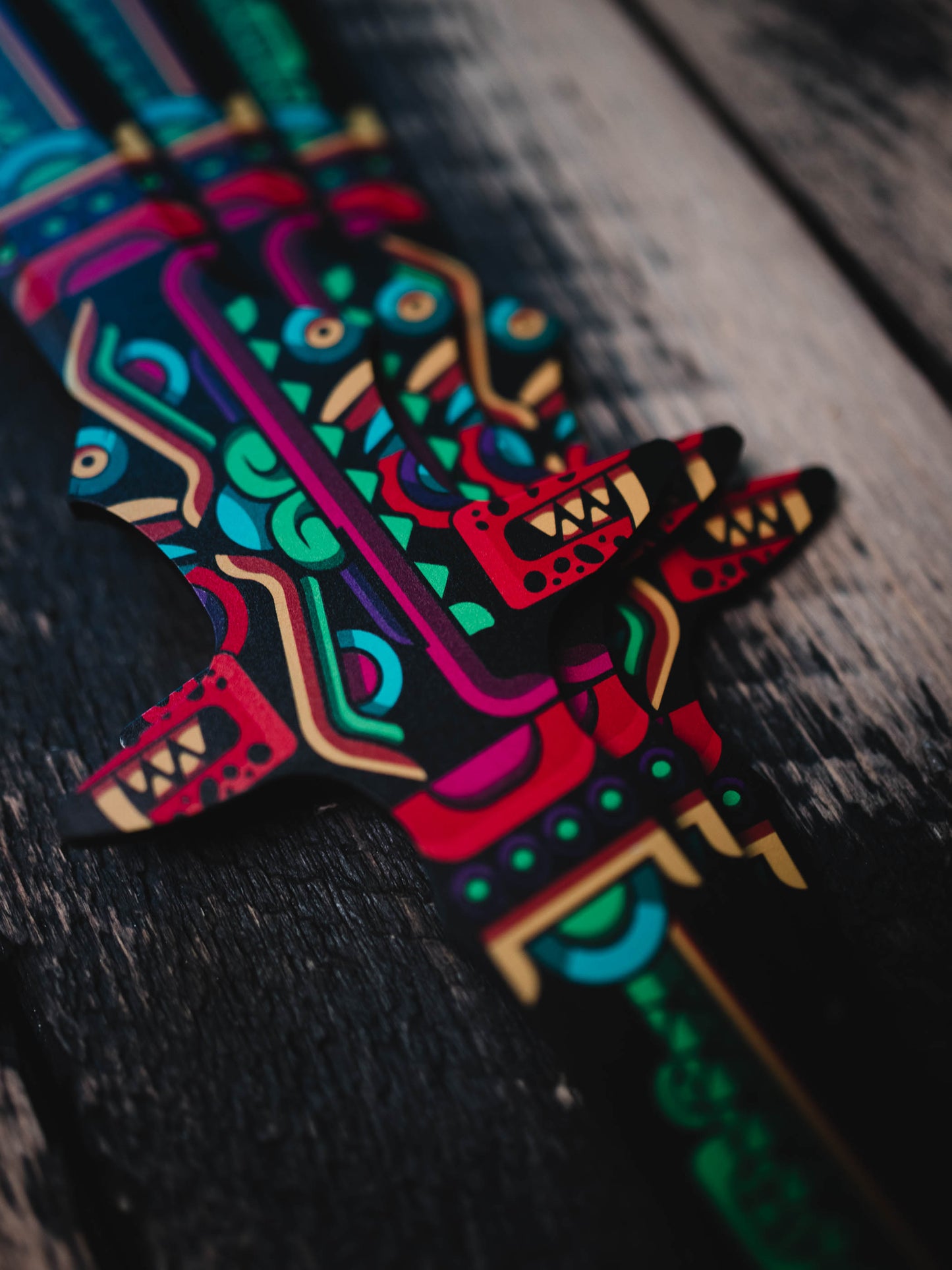 Barbaro Set of 3 Throwing Knives: Kukulkan's Eclipse