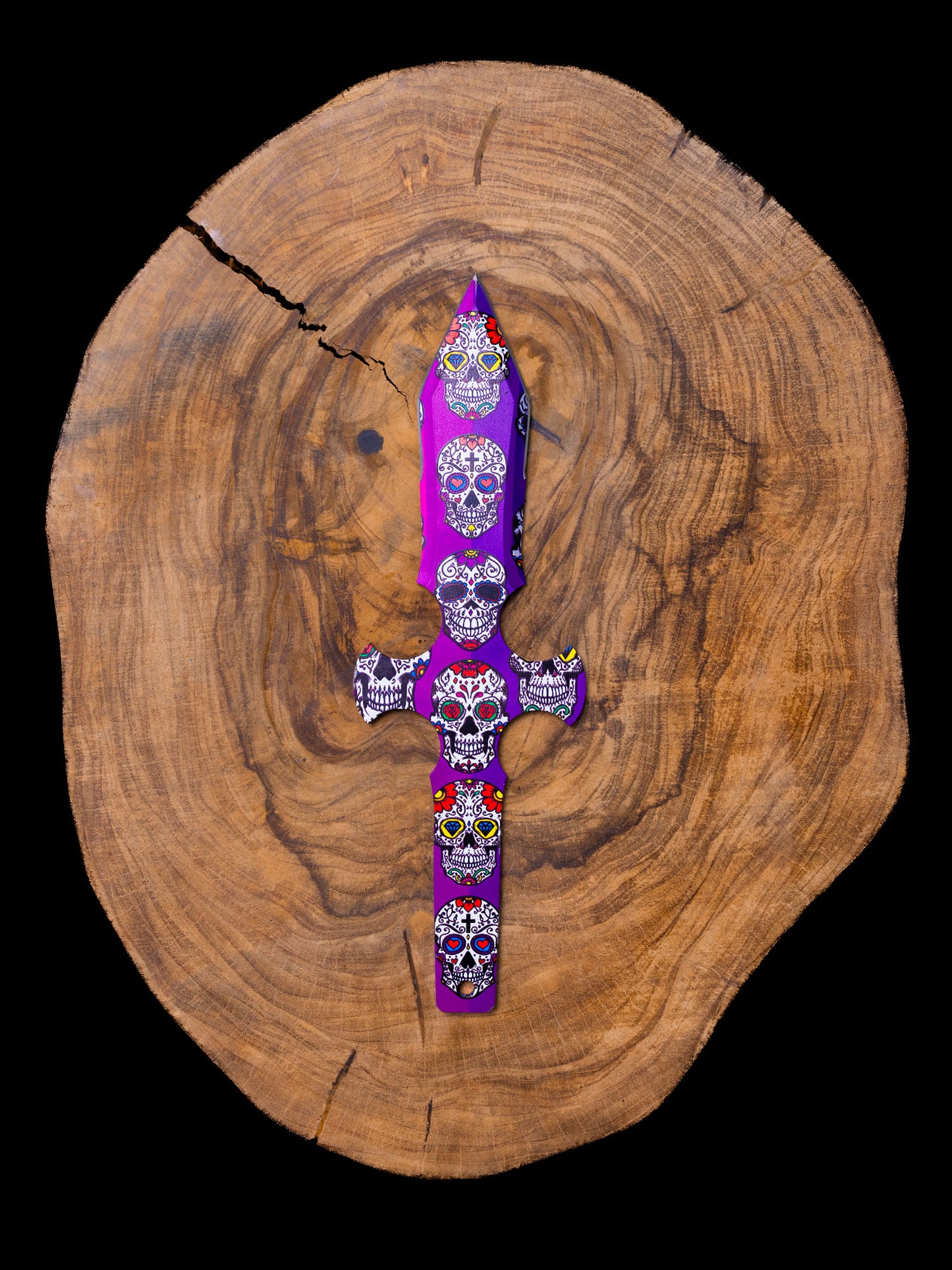 Muerto Set of 3 Throwing Knives: Dia Del Muerto