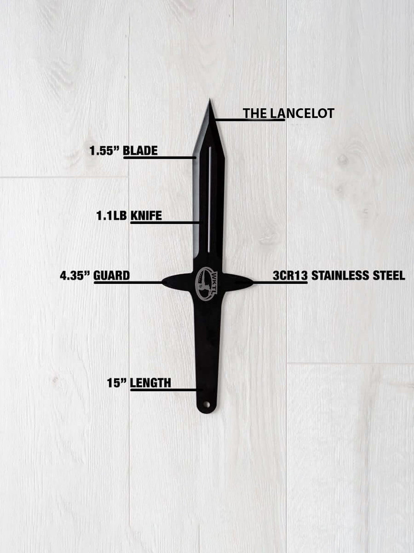 WKTL Lancelot Set of 3 Throwing Knives