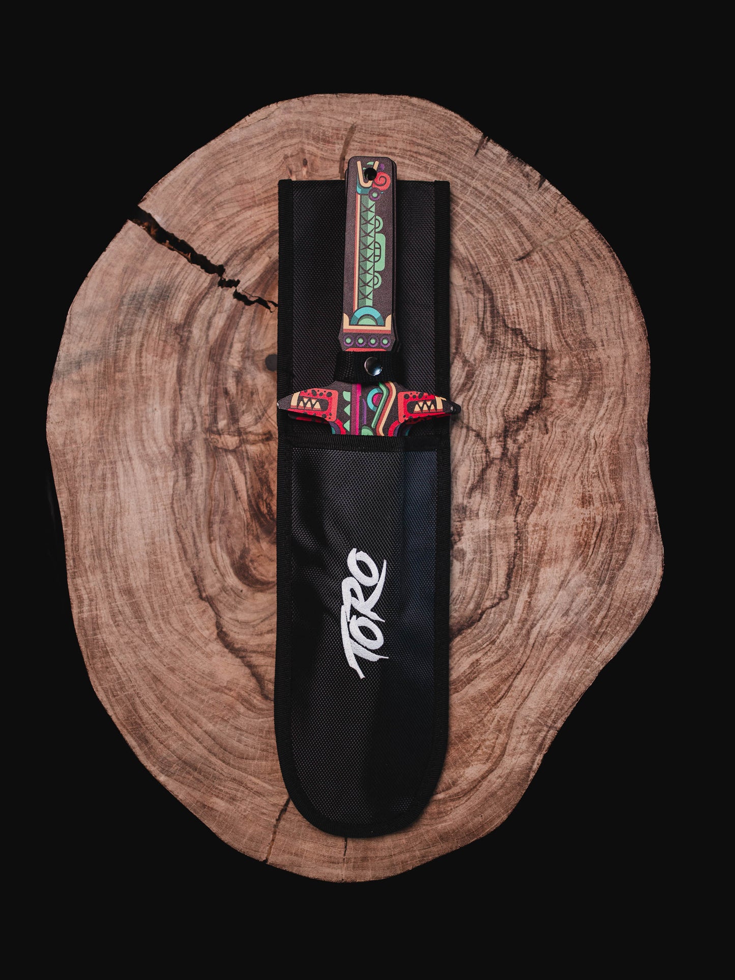 Barbaro Set of 3 Throwing Knives: Kukulkan's Eclipse