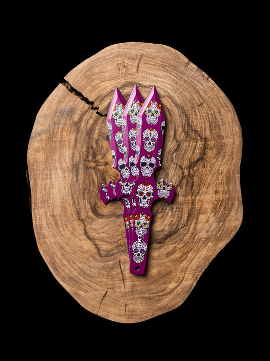 Muerto Set of 3 Throwing Knives: Dia Del Muerto