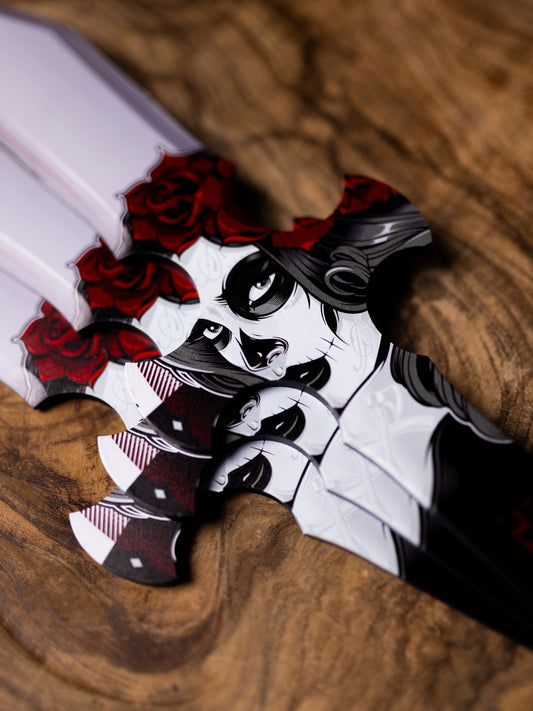 Muerto Set of 3 Throwing Knives: Eternity’s Embrace