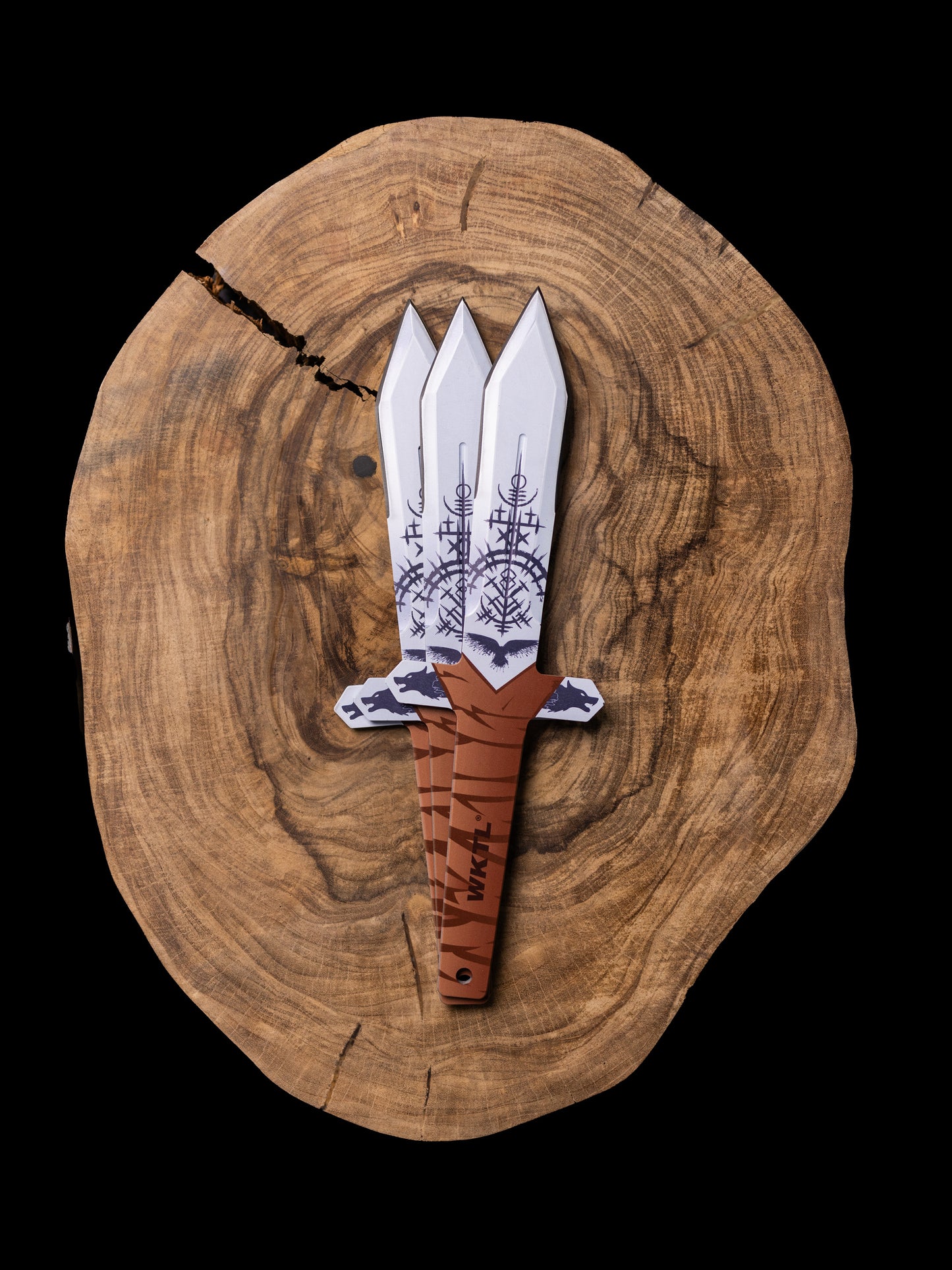 WKTL Barbarian Set of 3 Throwing Knives - Odin's Fury