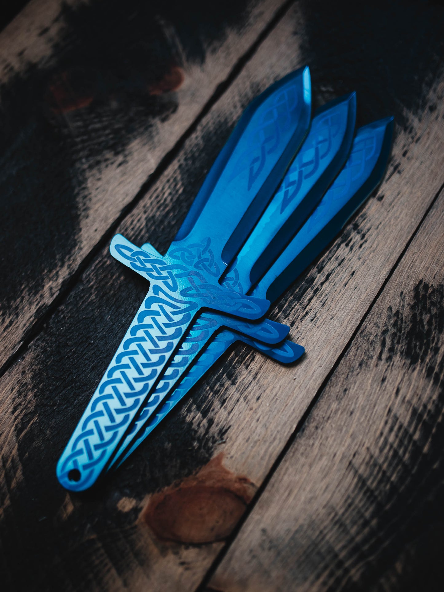 WKTL Highlander Set of 3 Throwing Knives - Celtic Conqueror