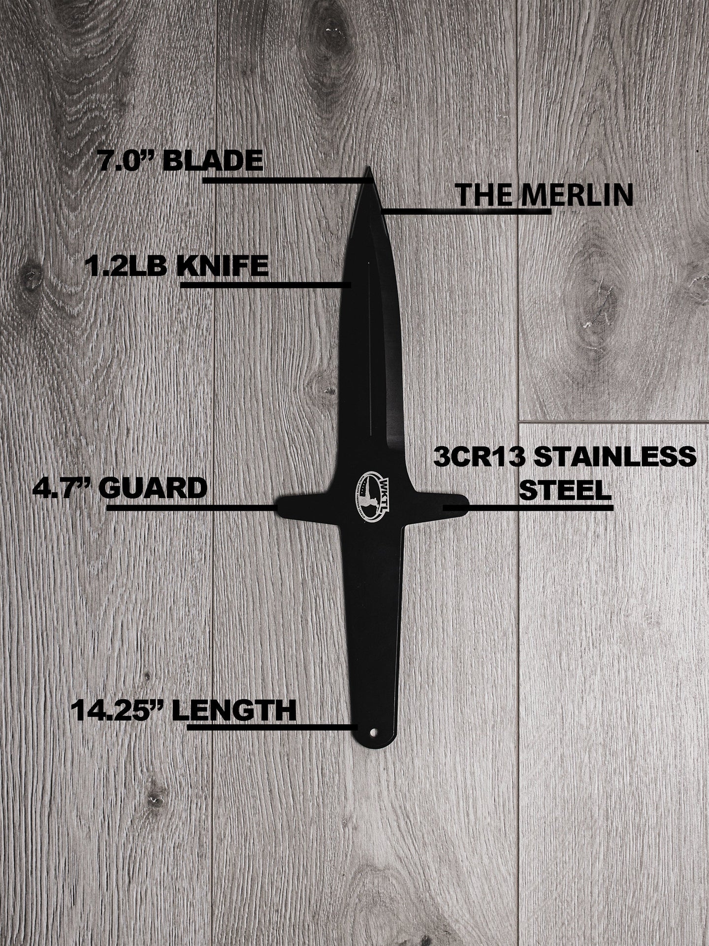 WKTL Merlin Set of 3 Throwing Knives