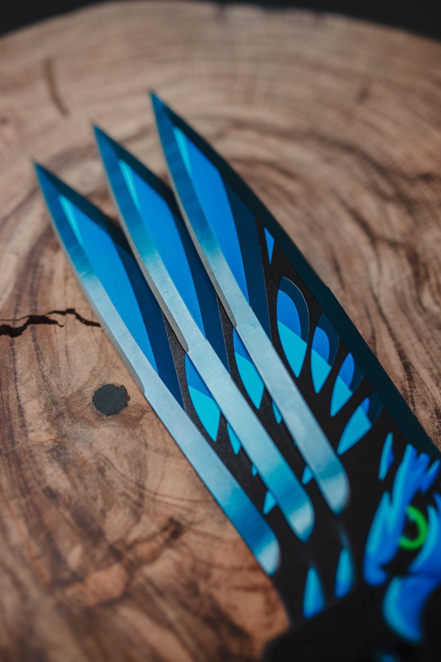 WKTL Merlin Set of 3 Throwing Knives - Sorcerer's Fury