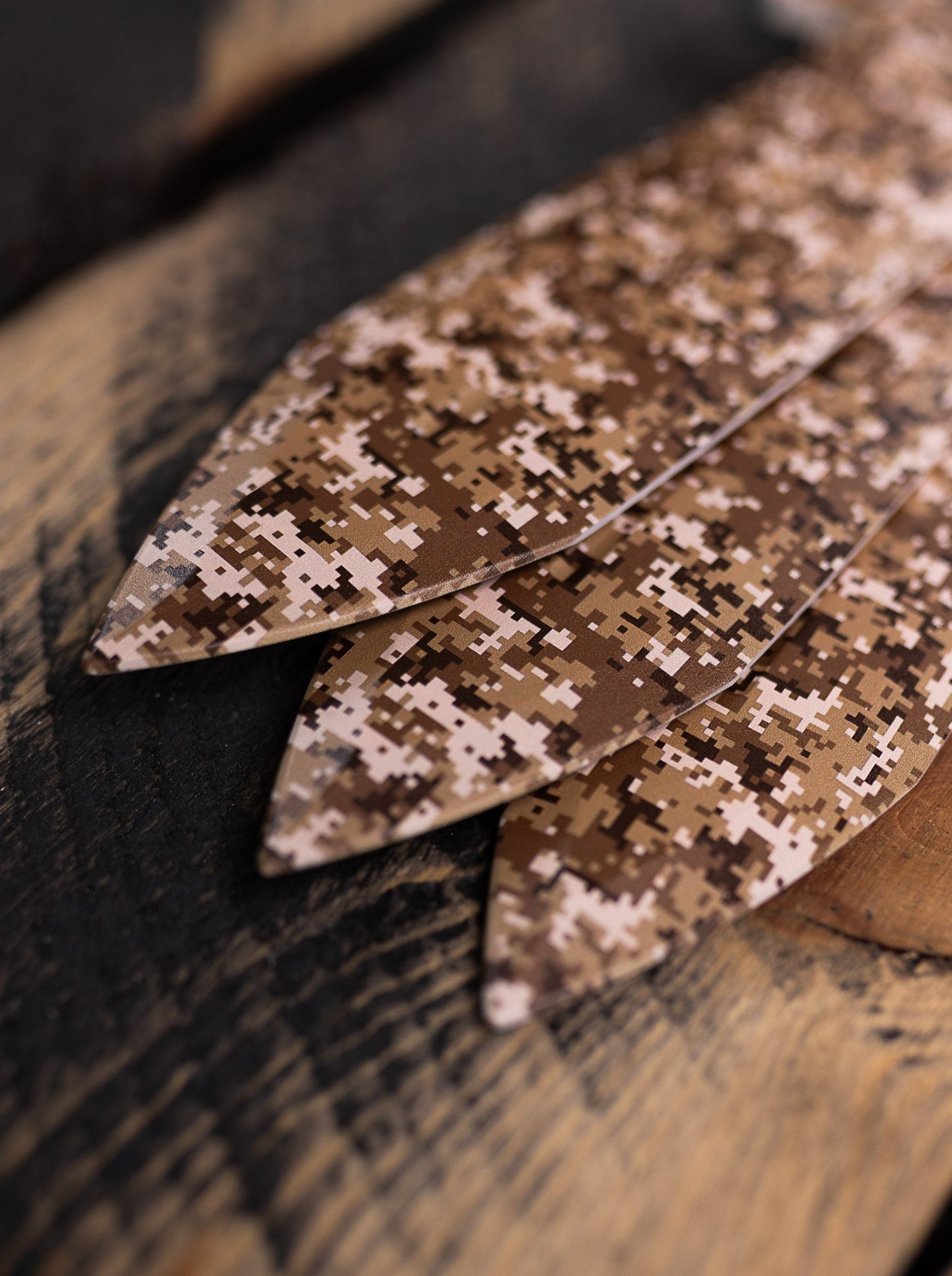 WKTL Highlander Set of 3 Throwing Knives - Cyber Camo