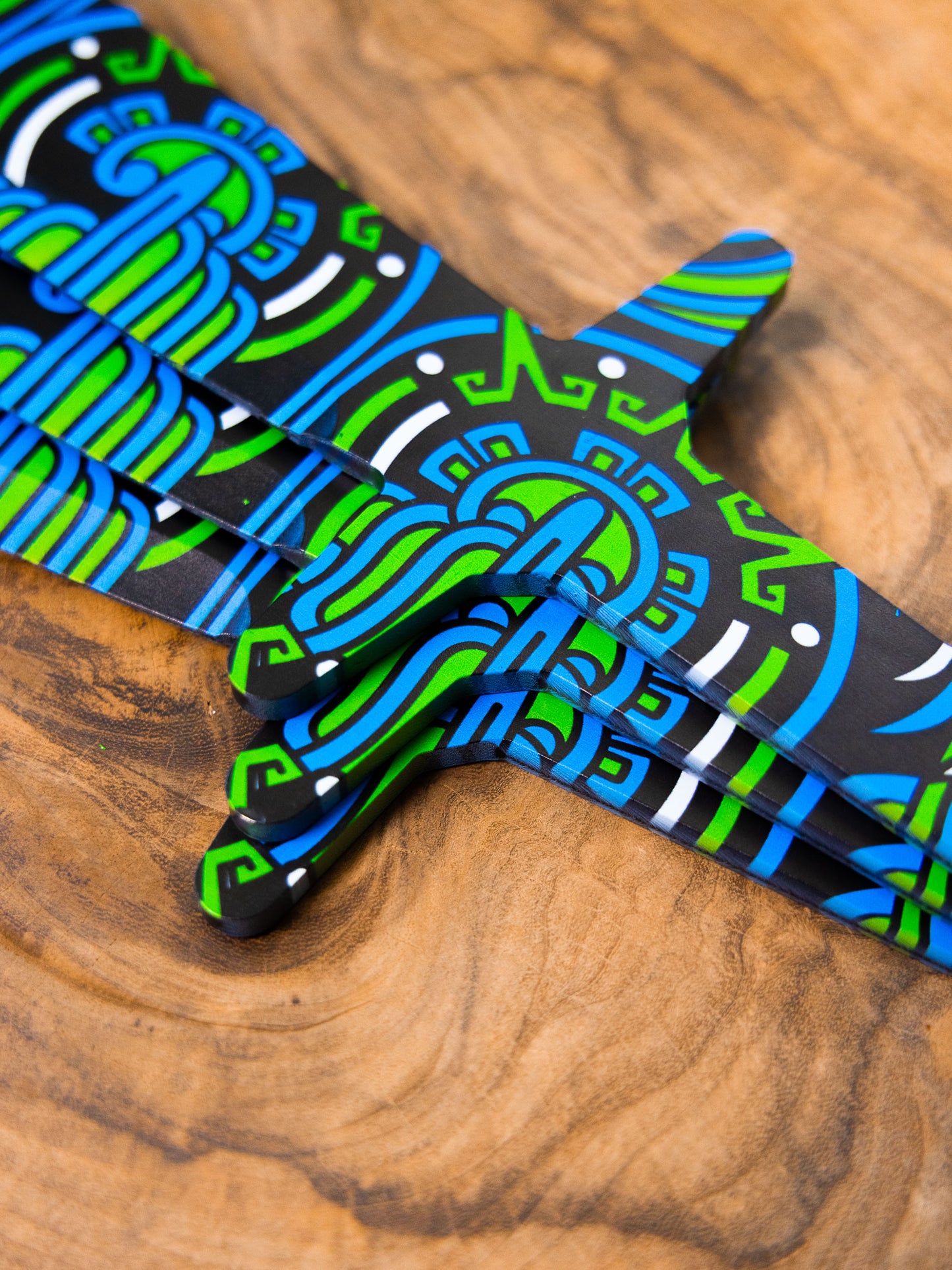 WKTL Blackhawk Set of 3 Throwing Knives - Tribal Thunder