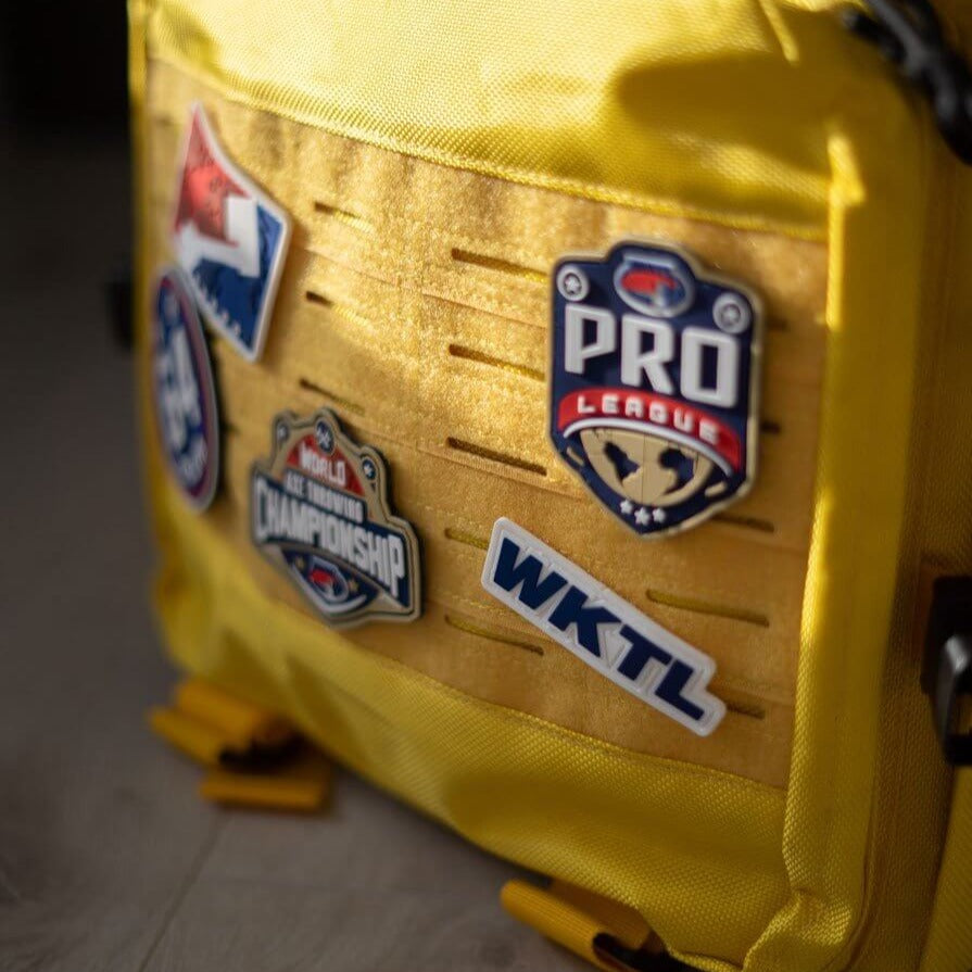 World Axe Throwing League Velcro Patches Close Up