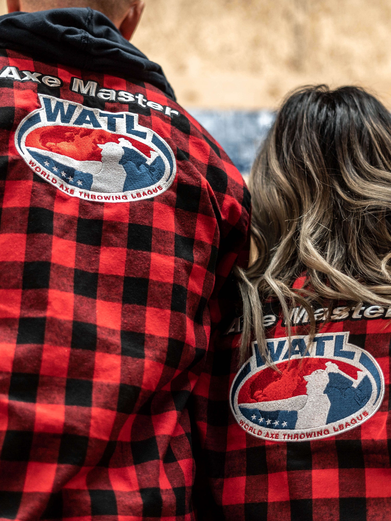 World Axe Throwing League Apparel Flannel Back Logo