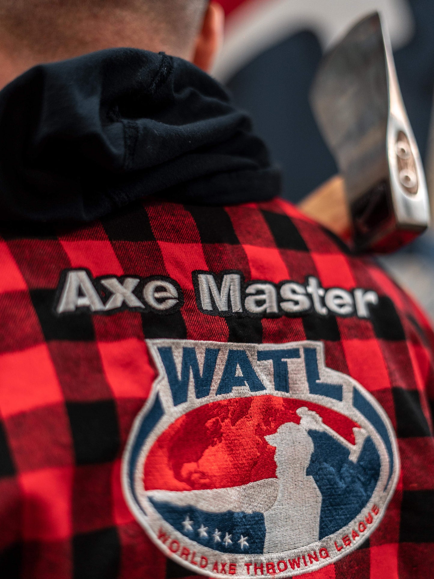 World Axe Throwing League Apparel Flannel Logo